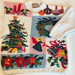 Crystal Kobe - M, white, Christmas/holiday sweater